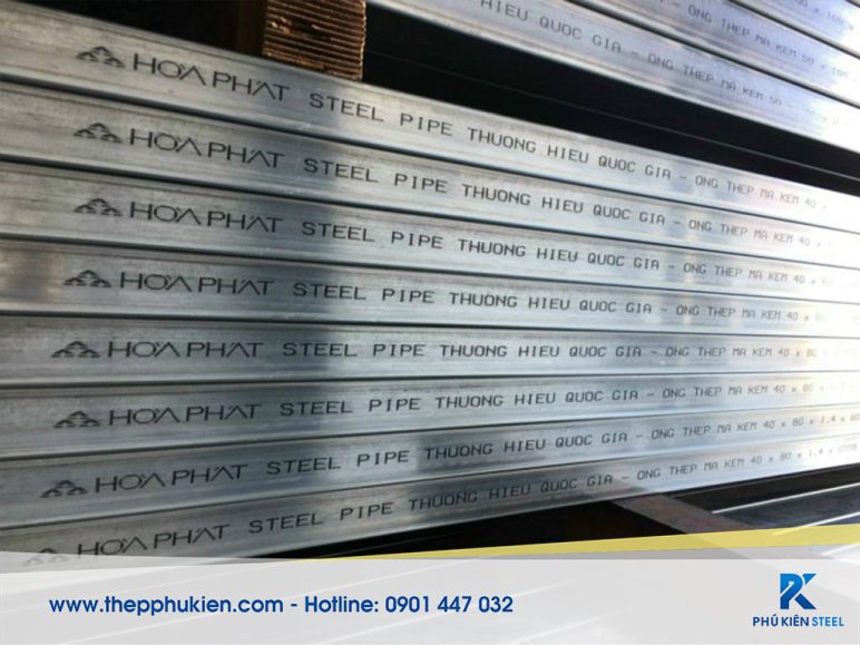 Thép hộp Hòa Phát 40x80x1.4x6000