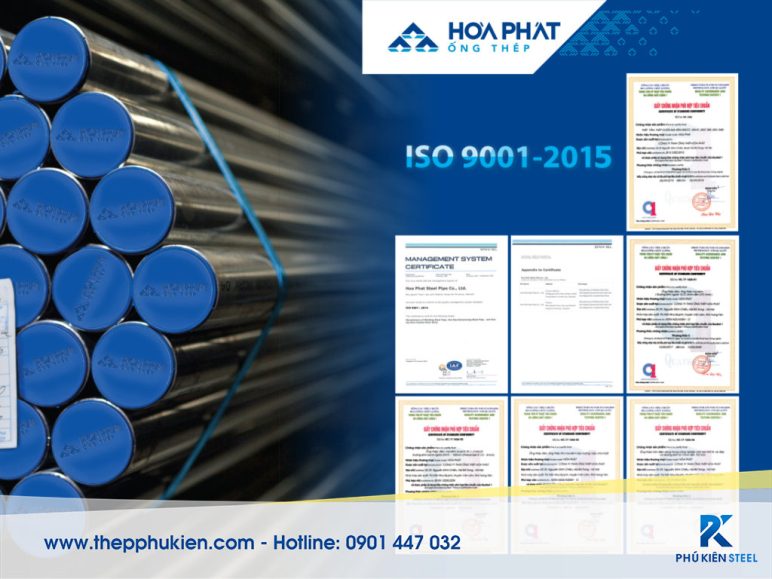 Chứng chỉ chất lượng thép ống Hòa Phát cập nhật